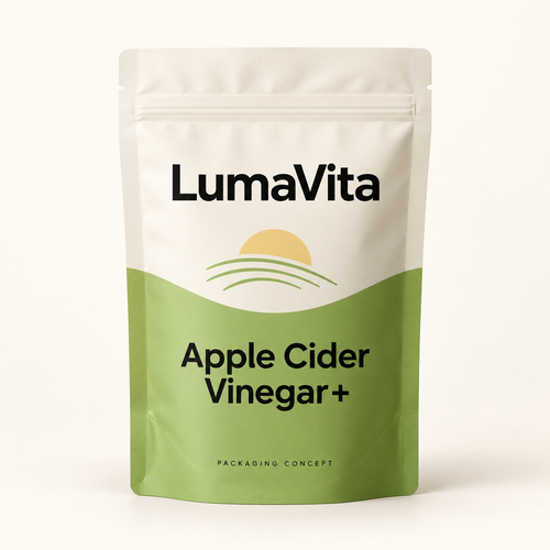LumaVita Apple Cider Vinegar+ packaging concept
