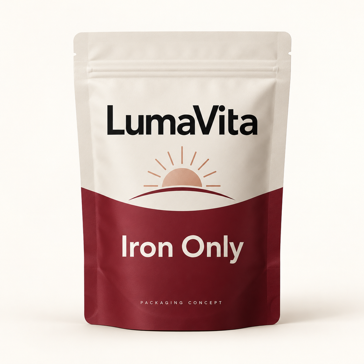 LumaVita Iron Only packaging concept