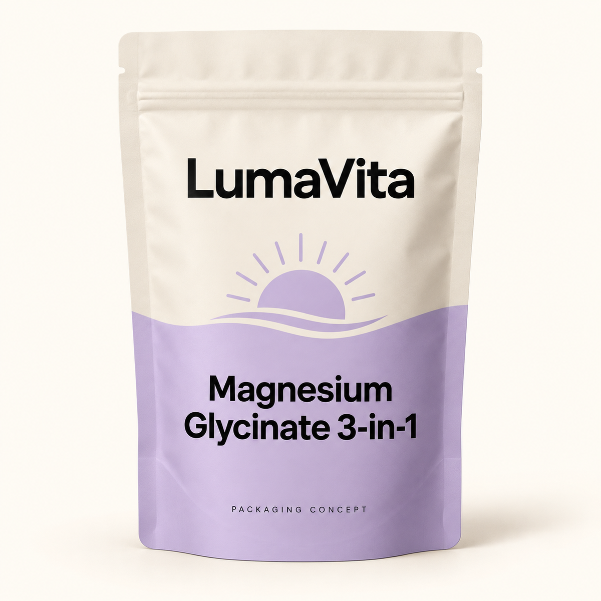 LumaVita Magnesium Glycinate 3-in-1 packaging concept