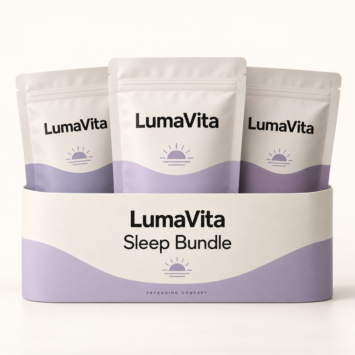 LumaVita Sleep Bundle packaging concept