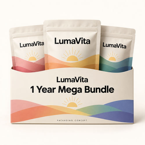 LumaVita 1 Year Mega Bundle packaging concept